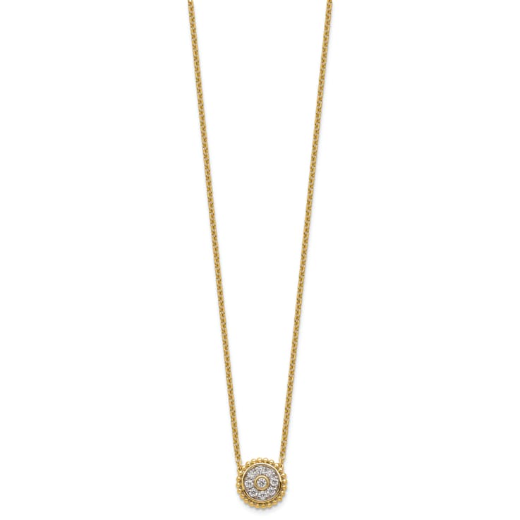 14K Yellow Gold Lab Grown Diamond SI1/SI2, G H I, Circle 18 Inch
Necklace 0.32ctw