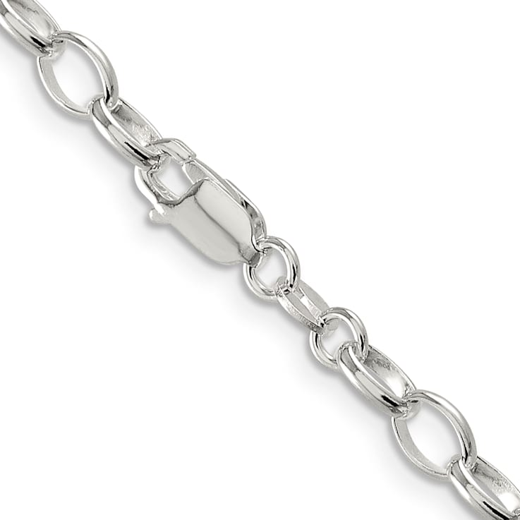 Sterling Silver 5mm Fancy Rolo Chain Necklace