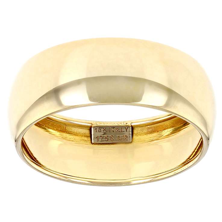 Wide Polished Band Ring In 18K Gold