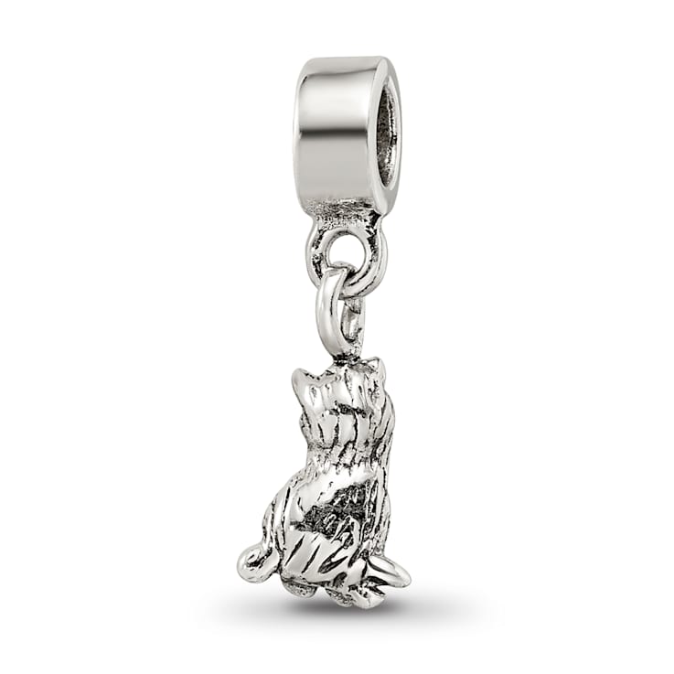 Sterling Silver Cat Dangle Bead