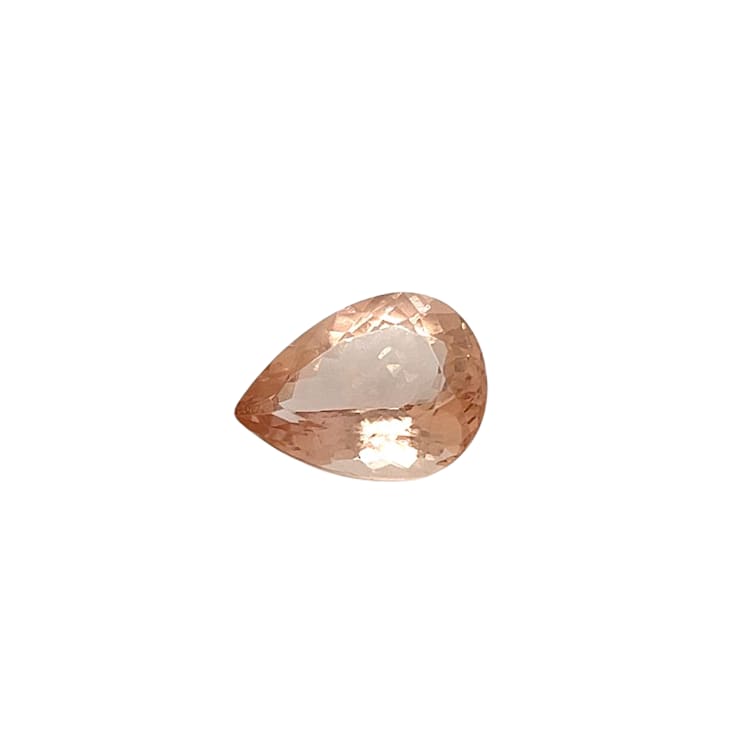 Peach Morganite 16.3x10.2mm Pear Shape 6.21ct
