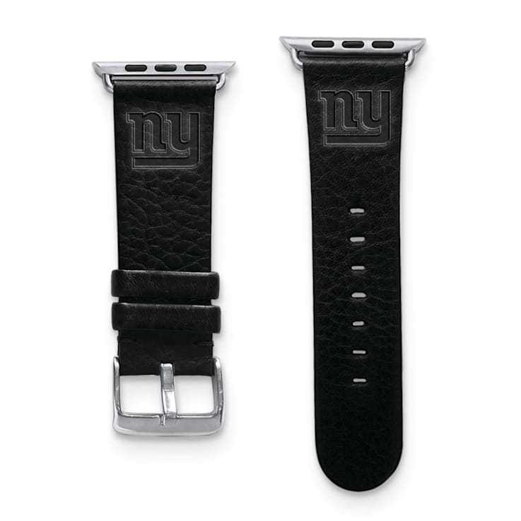 Gametime New York Giants Leather Band fits Apple Watch (38/40mm S/M
Black). Watch not included.