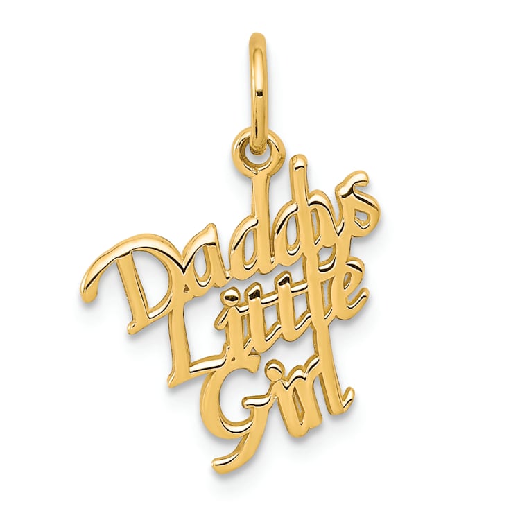 10K Yellow Gold DADDYS LITTLE GIRL Charm