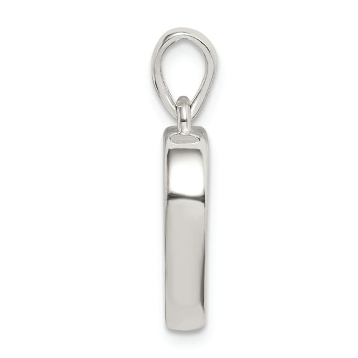 Sterling Silver Enamel LOVE YOU MOM Heart Pendant
