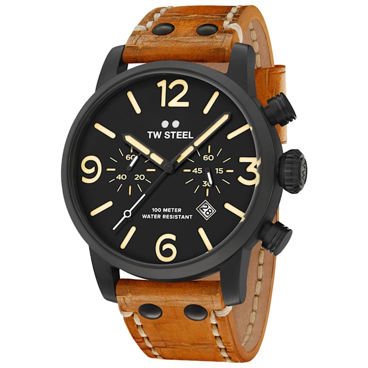 TW Steel Men s Maverick 45mm Quartz Chronograph Watch 165W5A