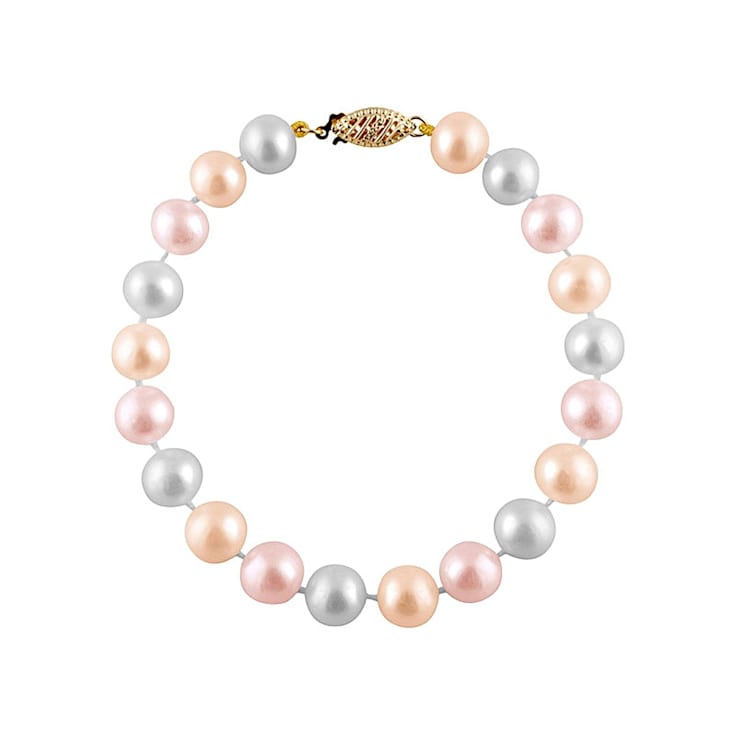 Fancy Pink Round Freshwater Pearl Bracelet – Mangatrai Gems & Jewels Pvt Ltd