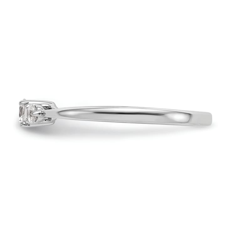 Rhodium Over 14K White Gold First Promise Diamond Promise/Engagement
Ring 0.25ctw