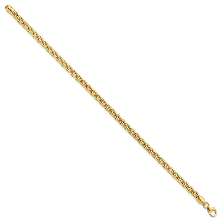 14k Yellow Gold Polished 3D 4mm Fancy Link Bracelet