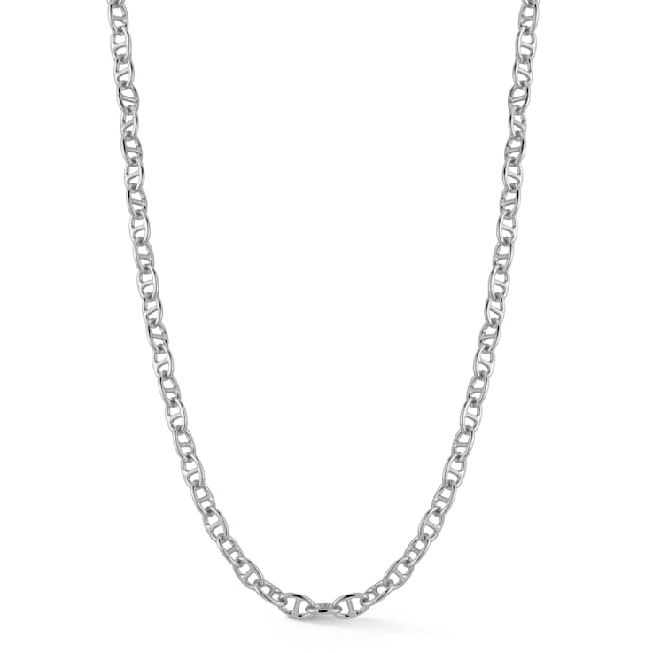 Rachel Zoe Mariner Link Chain Necklace in Rhodium Over Brass