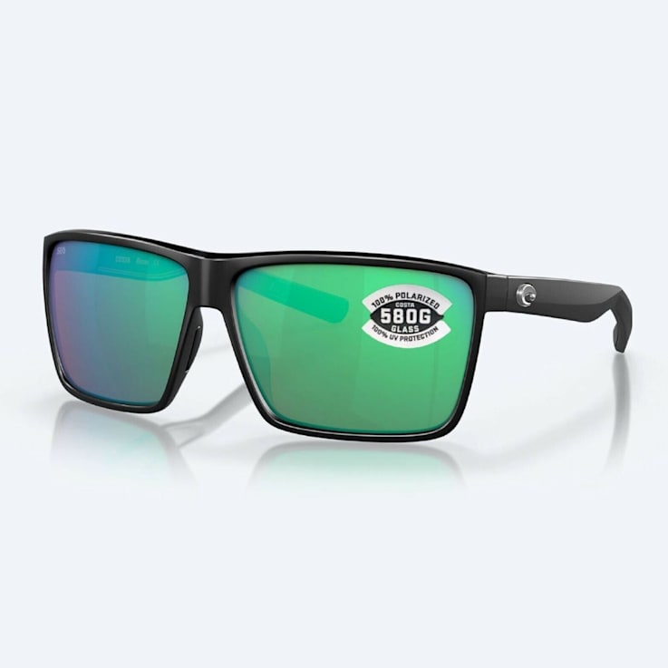 RINCON SUNGLASSES - BLACK/POLARIZED GREEN MIRROR – CoastalEdge2120