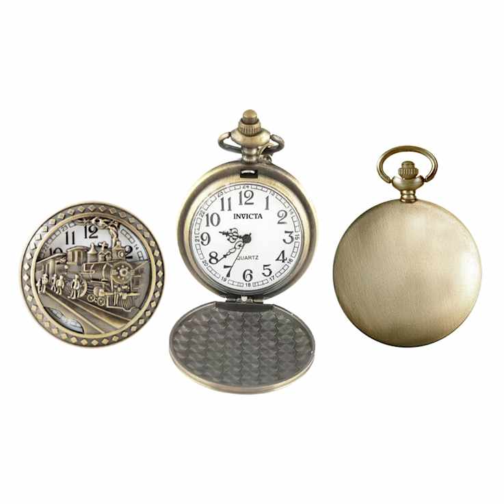 Invicta Vintage 47mm Locomotive Quartz Pocket Watch