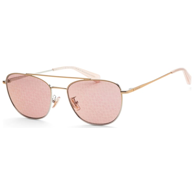 Coach Women's Fashion 55mm Shiny Rose Gold/Silver Sunglasses | HC7107-9338AL