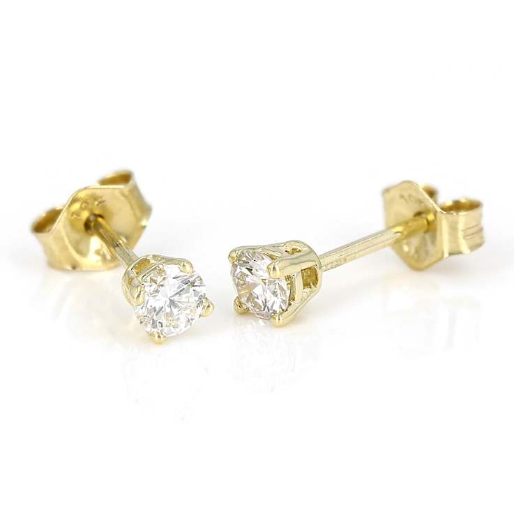Timeless Lab-Grown Diamond Solitaire Stud Earrings In 10K Gold