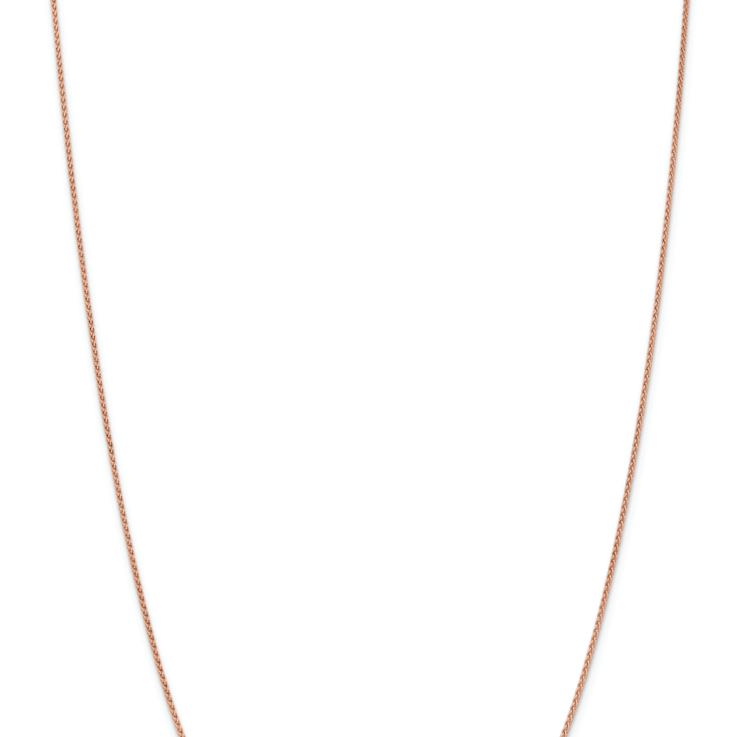 14k Rose Gold 1.25mm Solid Polished Spiga 24 Inch Chain