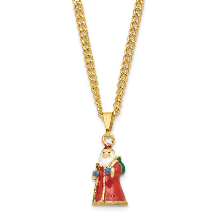 NOBLE Santa with Gifts & Staff Trinket Box