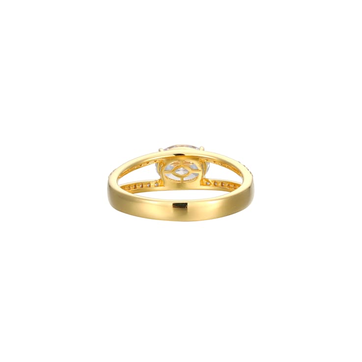 White Cubic Zirconia 18K Gold Over Sterling Silver Ring 2.28ctw