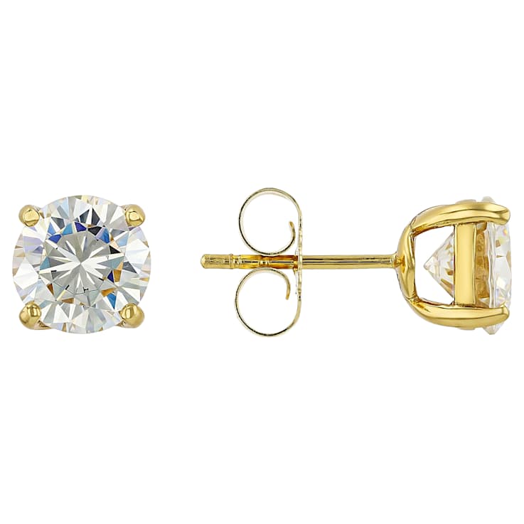 5.00ctw Diamond Simulant Stud Earrings In Sterling Silver