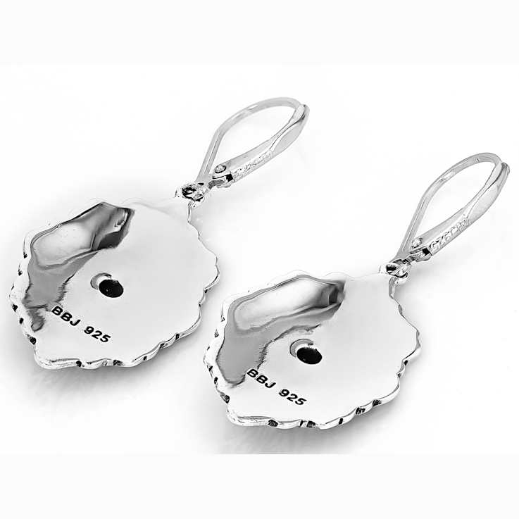 Oxidized Sterling Silver Feather Dangle Earrings