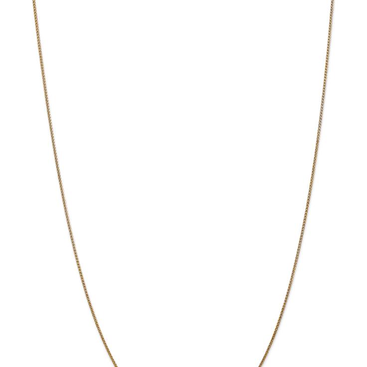 14k Yellow Gold 1.05mm Solid Diamond-Cut Spiga 22 Inch Chain