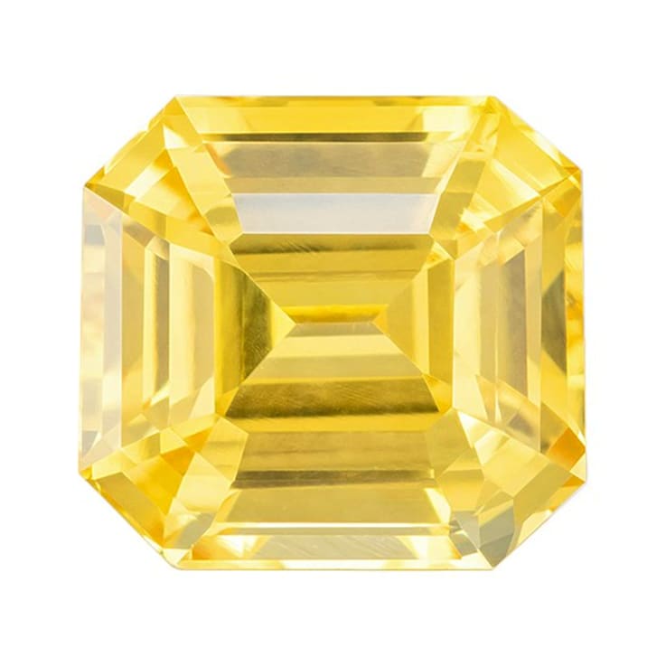 Yellow Sapphire 10.51x9.72mm Emerald Cut 7.39ct