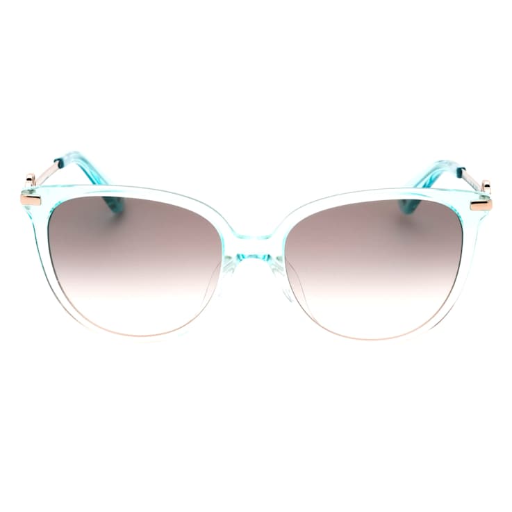 Kate Spade KRISTINA Green and Pink Square Frame / Gray Fuchsia Lenses Sunglasses