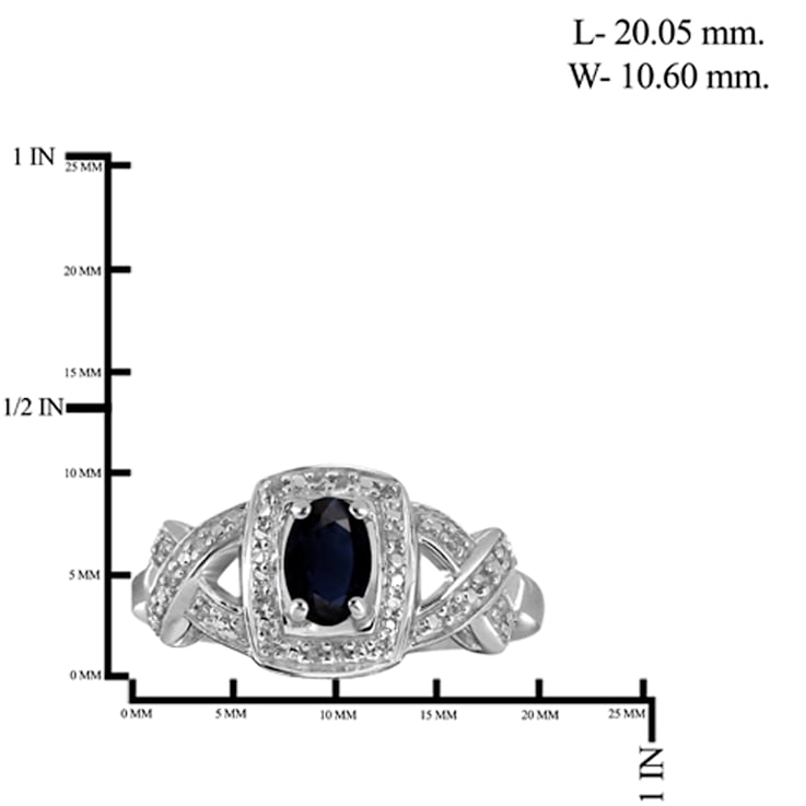 Black Sapphire Rhodium Over Sterling Silver Ring 0.56ctw