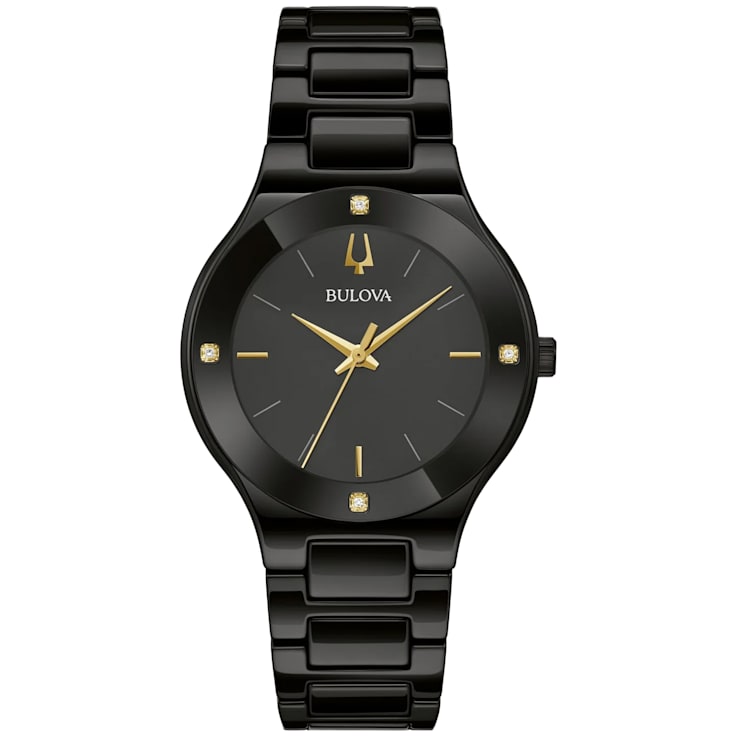 Bulova Women's Millenia Black Ceramic Bracelet Watch