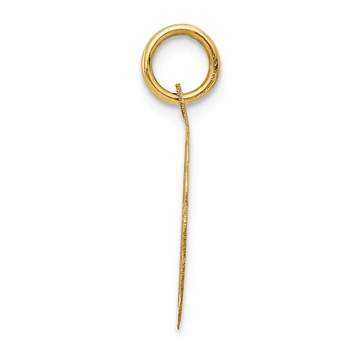 14k Yellow Gold Textured and Diamond-Cut A Date To Remember Disc Pendant