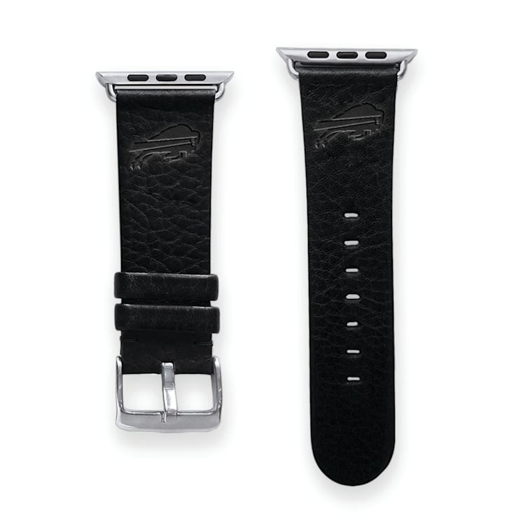 Gametime Buffalo Bills Leather Band fits Apple Watch (38/40mm S/M
Black). Watch not included.