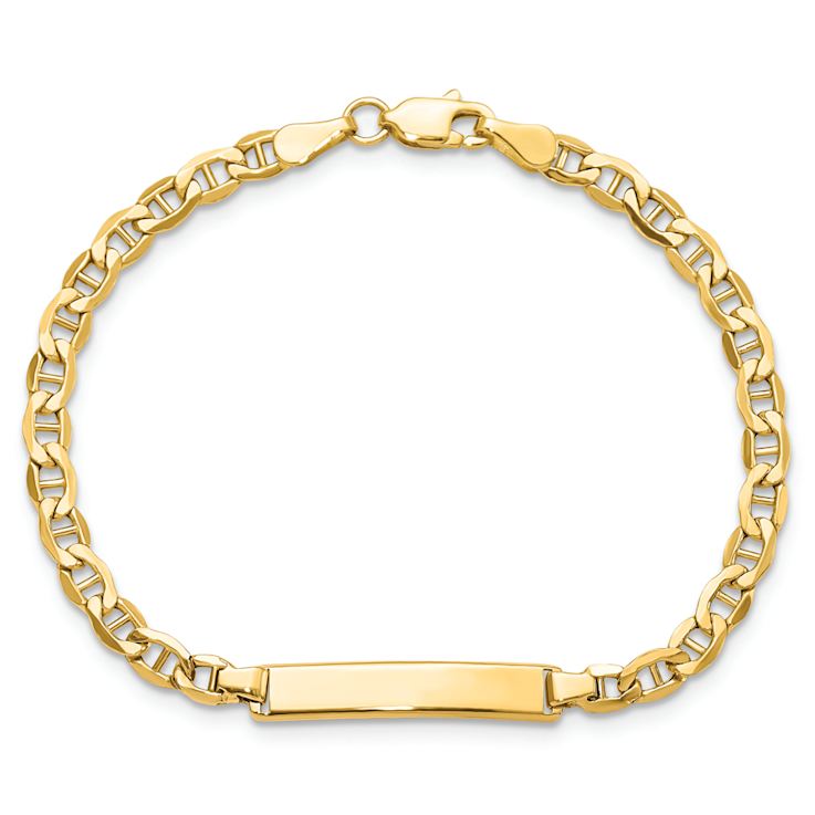 10k Yellow Gold Mariner Link ID Bracelet