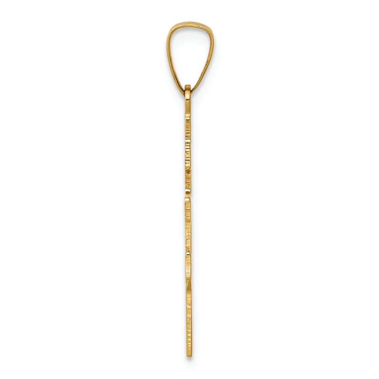 14K Yellow Gold Eastern Orthodox Cross Charm