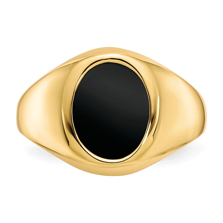 10K Yellow Gold Onyx Men's Ring