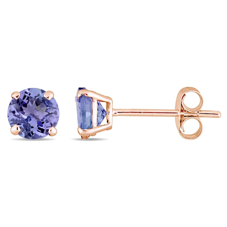 Tanzanite 14K Yellow Gold Earrings 1.08ctw