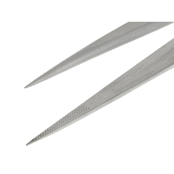Fine Tip Stainless Steel Gemstone Tweezers 6.5 inches Long