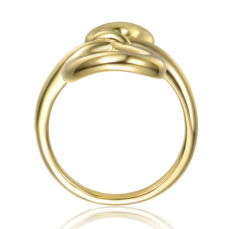 Infinity Knot Bow Ring In 14K Gold Over Brass