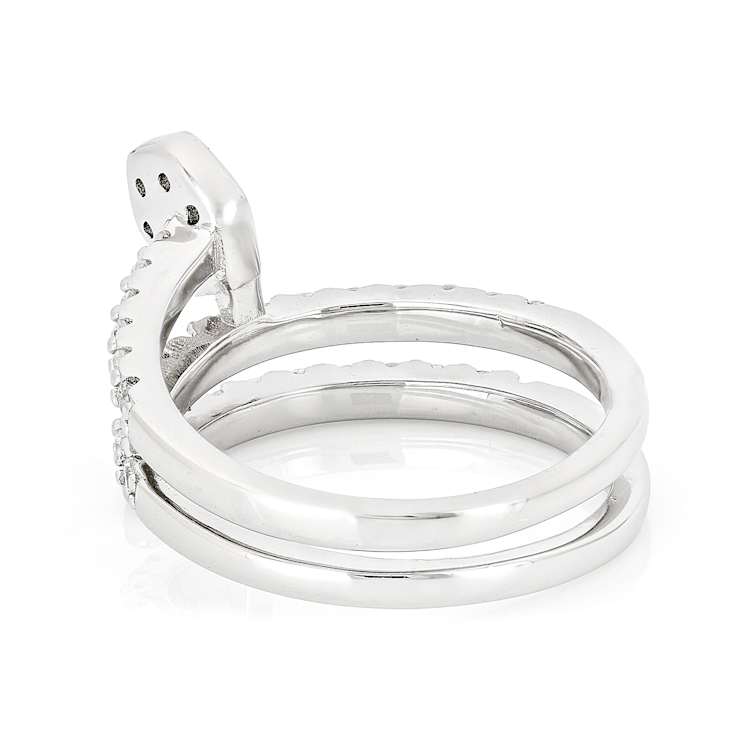 CZ Wrap Ring In Sterling Silver