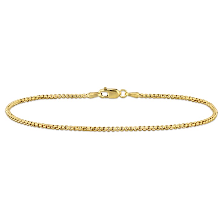 10K Yellow Gold 1.6mm Box Link Bracelet