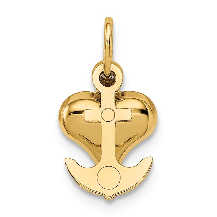 14k Yellow Gold 3D Faith, Hope and Charity Charm