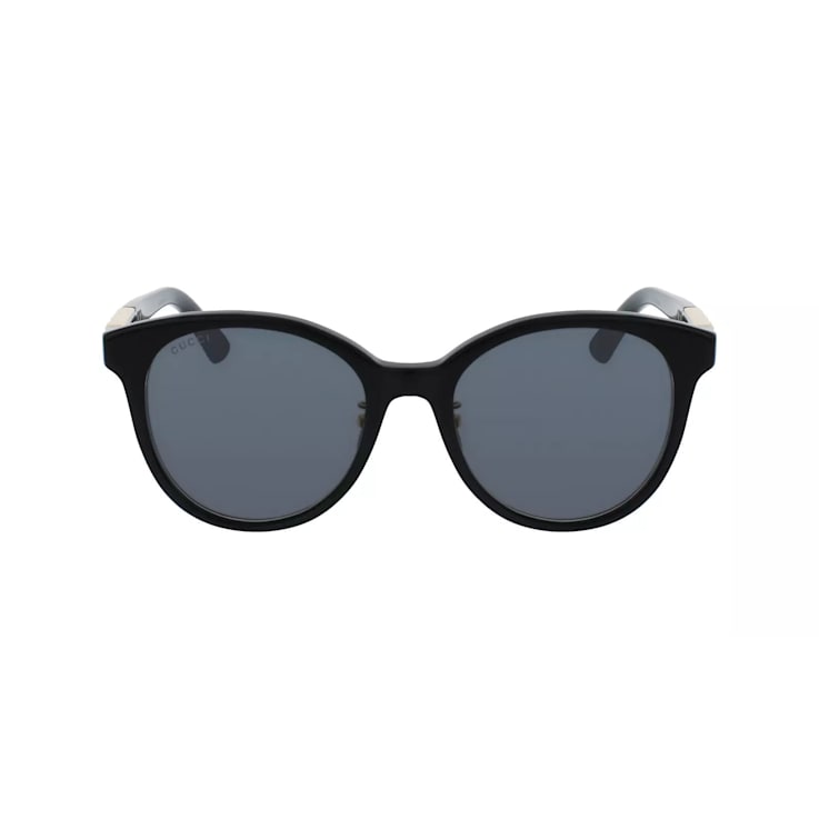 Gucci Black Frame / Gray Round Lens Sunglasses