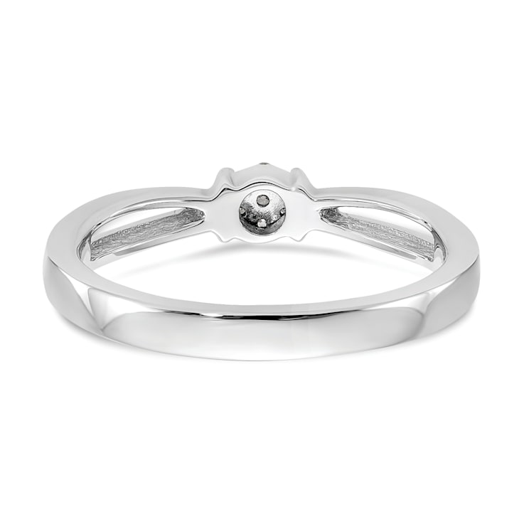 Rhodium Over 14K White Gold First Promise Diamond Promise/Engagement Ring