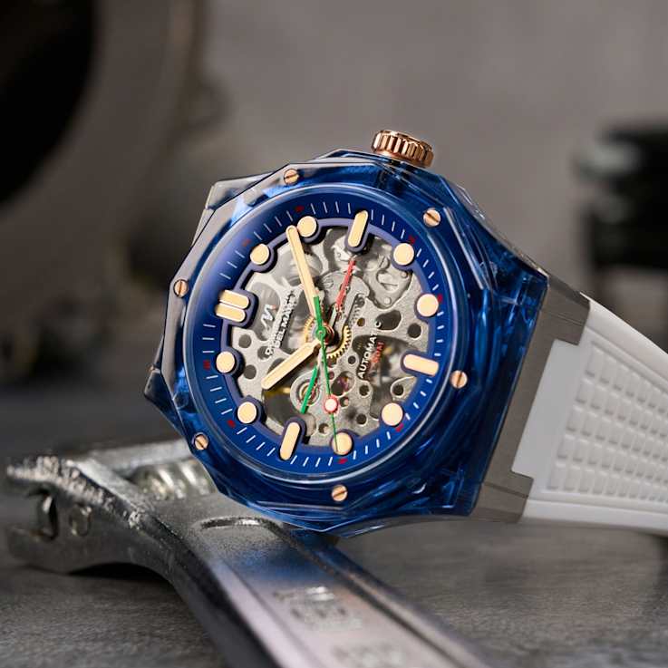 Dominatore Del Mare Ravello Blue Dial Blue Bezel White Stainless Steel
Band Automatic Watch