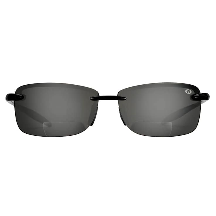 Flying Fisherman Cali Polarized Sunglasses Glossy Black Frame, Smoke
Lens, Bifocal Reader +2.00