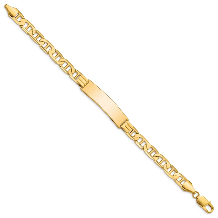 14k Yellow Gold Mariner Link ID Bracelet