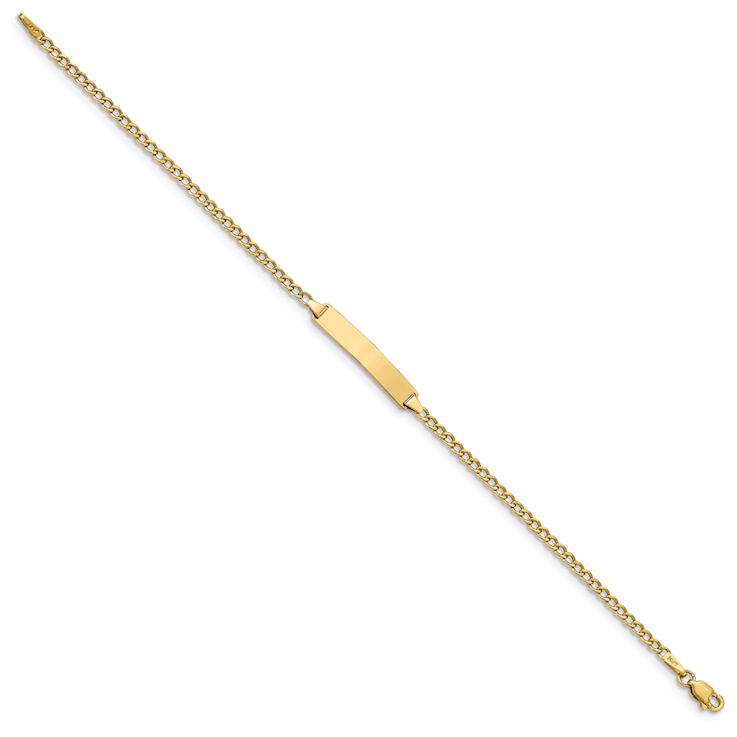 10k Yellow Gold Curb Link ID Bracelet