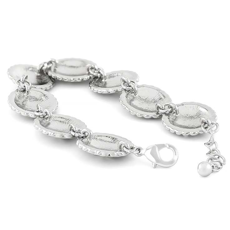 Silver Tone Star Station Bracelet
