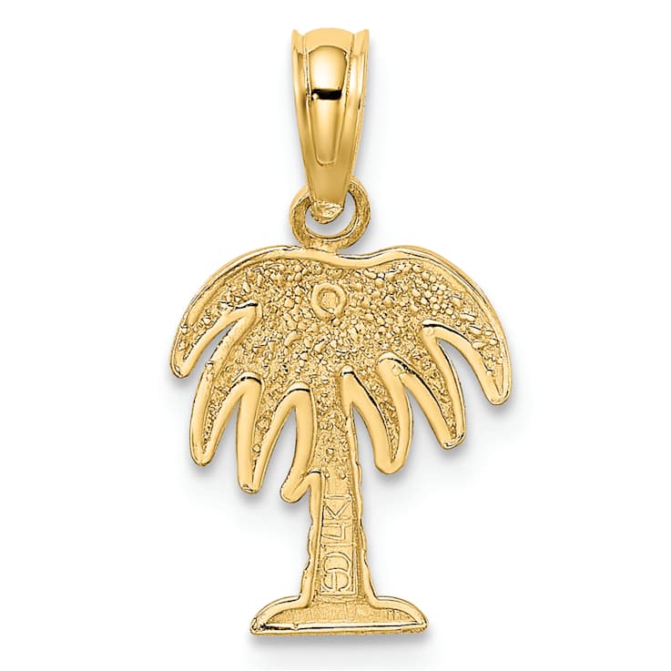 10K Yellow Gold Charleston Palm Tree Charm