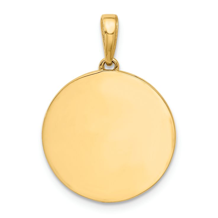 14k Two-tone Gold Brushed and Diamond-cut It's A Boy Pendant