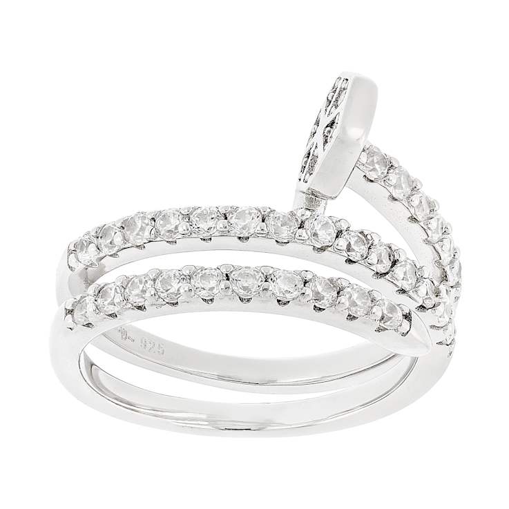 CZ Wrap Ring In Sterling Silver