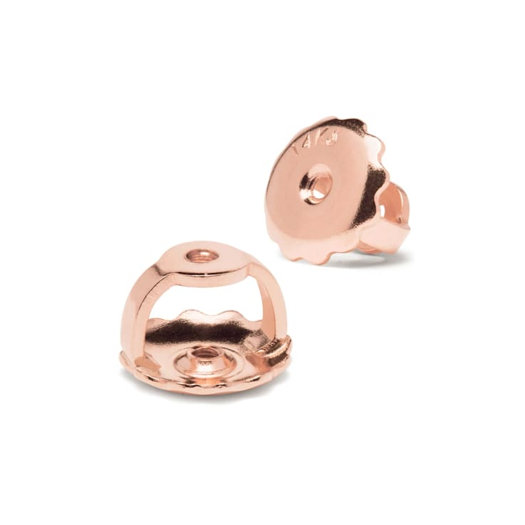 White Cubic Zirconia 14k Rose Gold Studs With Velvet Gift Box 4ctw