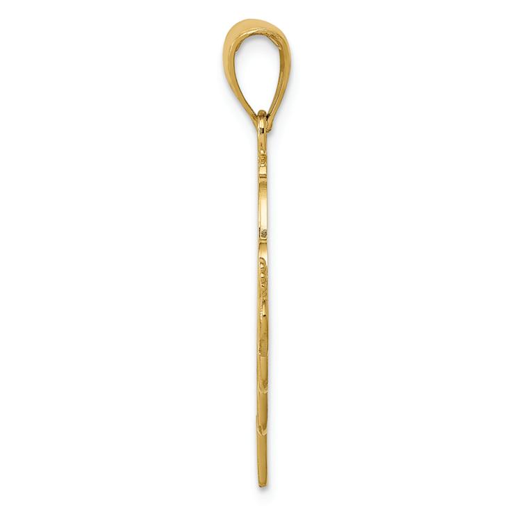 14k Yellow Gold GRANDMA Birthstone Charm Holder Pendant